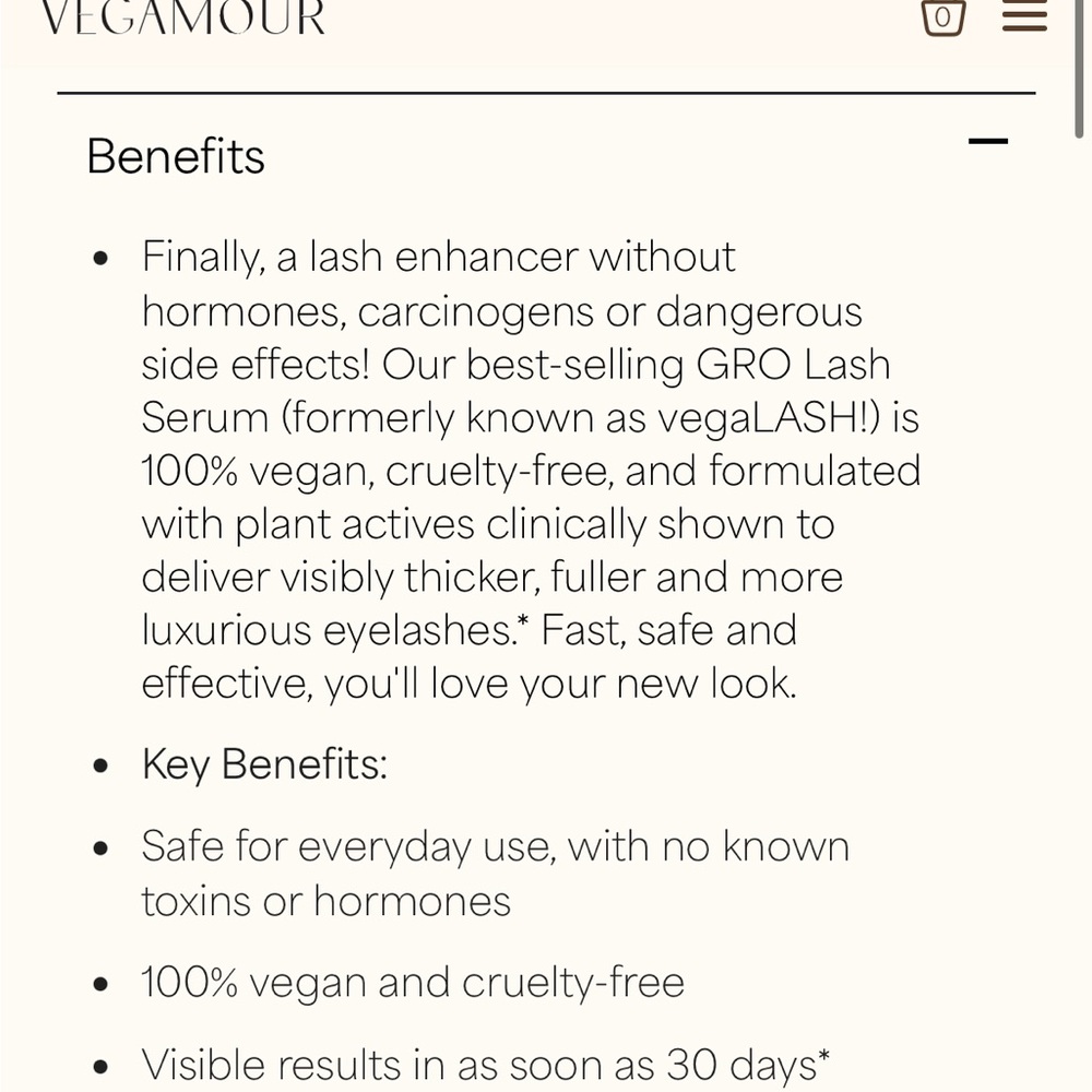 NWT PRE PACKAGED: Vegamour GRO Lash Serum - Pink - Picture 8 of 12